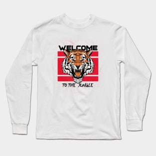 Welcome To The Jungle - Tiger Head Long Sleeve T-Shirt